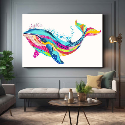 Chromatic Tide Whale Art