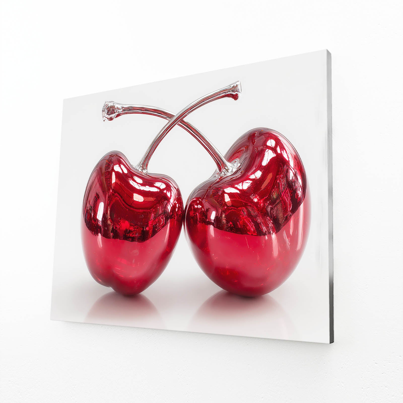 Chrome Cherry Pair Fruit Art – chrome cherry pair fruit canvas print