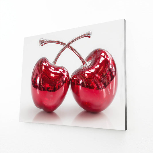 Chrome Cherry Pair Fruit Art – chrome cherry pair fruit canvas print