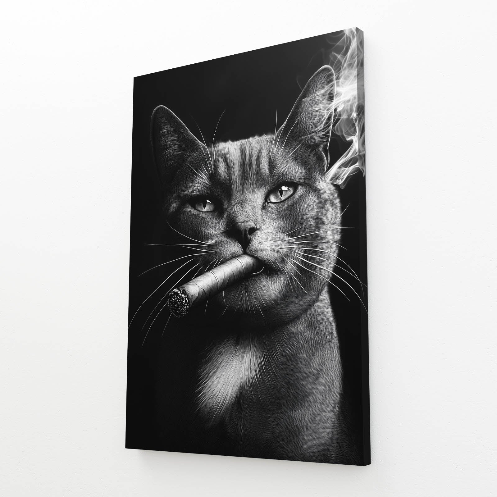 Cigar Boss Cat Art
