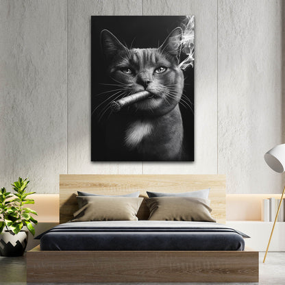 Cigar Boss Cat Art