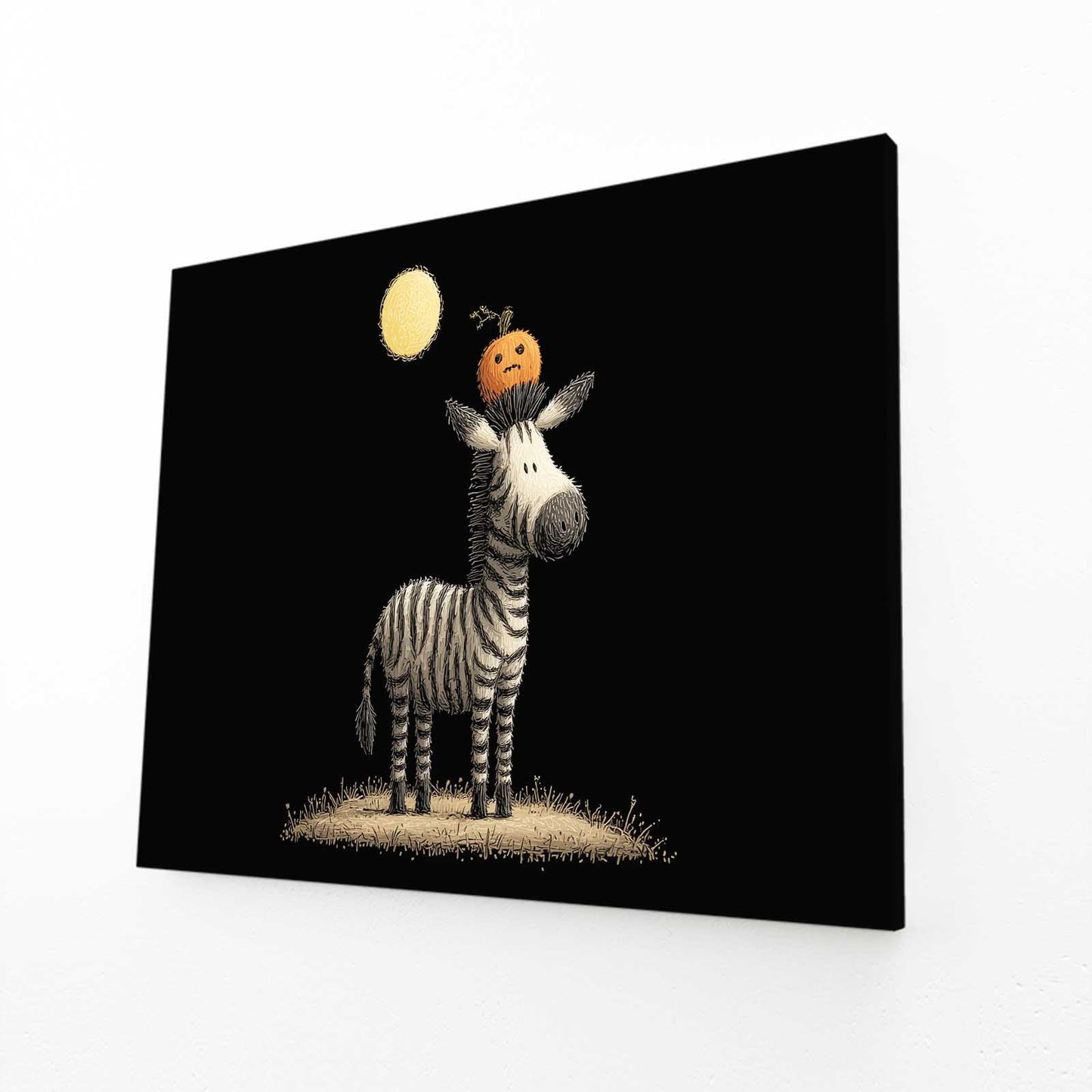 Circus Zebra Artwork – circus canvas print