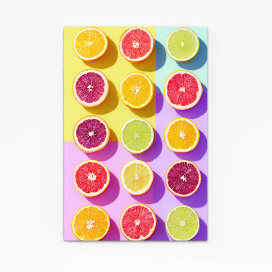 Citrus Slice Grid Fruit Canvas – citrus slice grid fruit canvas print