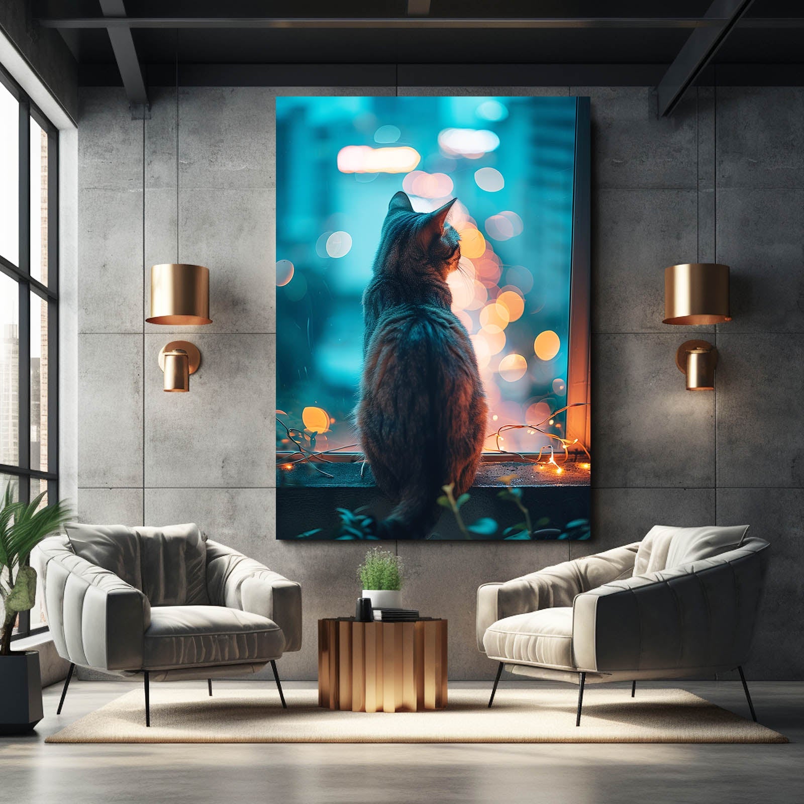 City Cat Wall Art