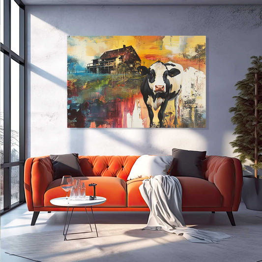 Classic Cow Prints – angled canvas view on white background