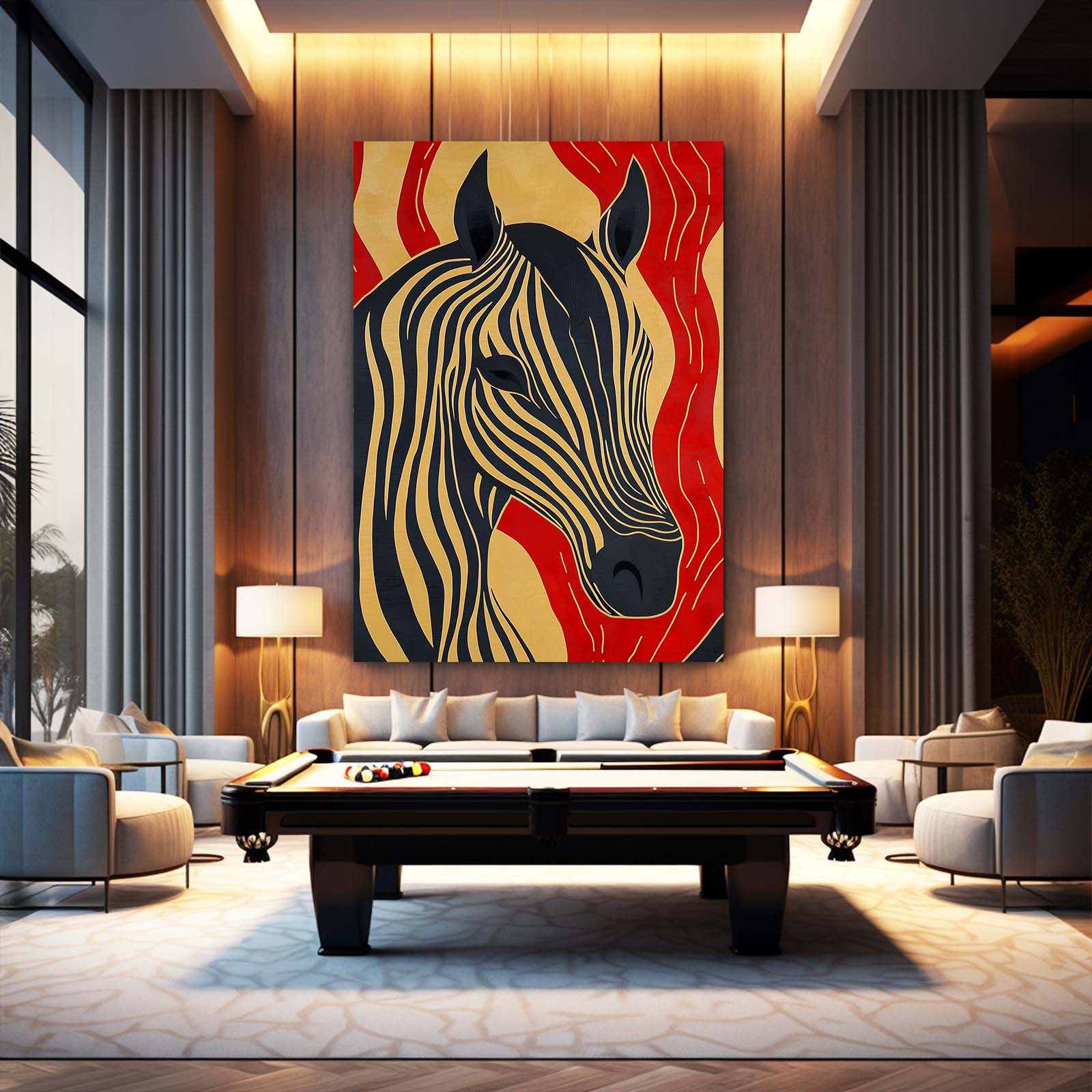 Classic Horse Prints – angled canvas view on white background