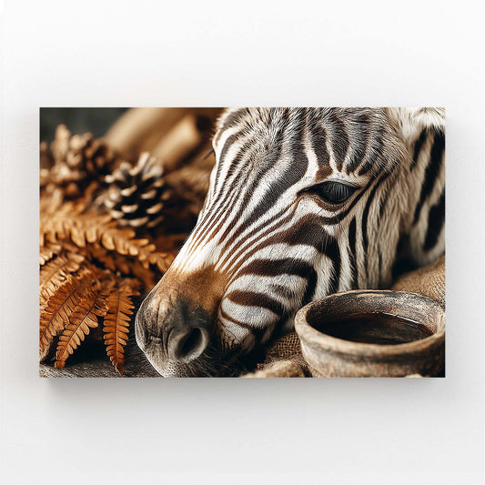 Classic Zebra Canvas – styled in a furnished interior