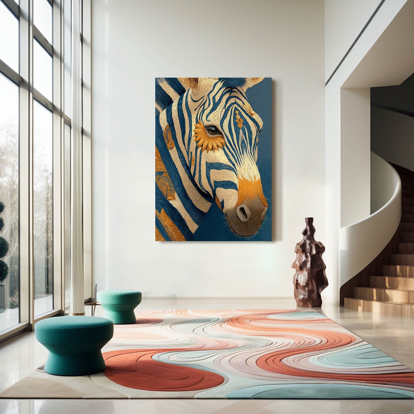 Classic Zebra Prints – styled in a furnished interior