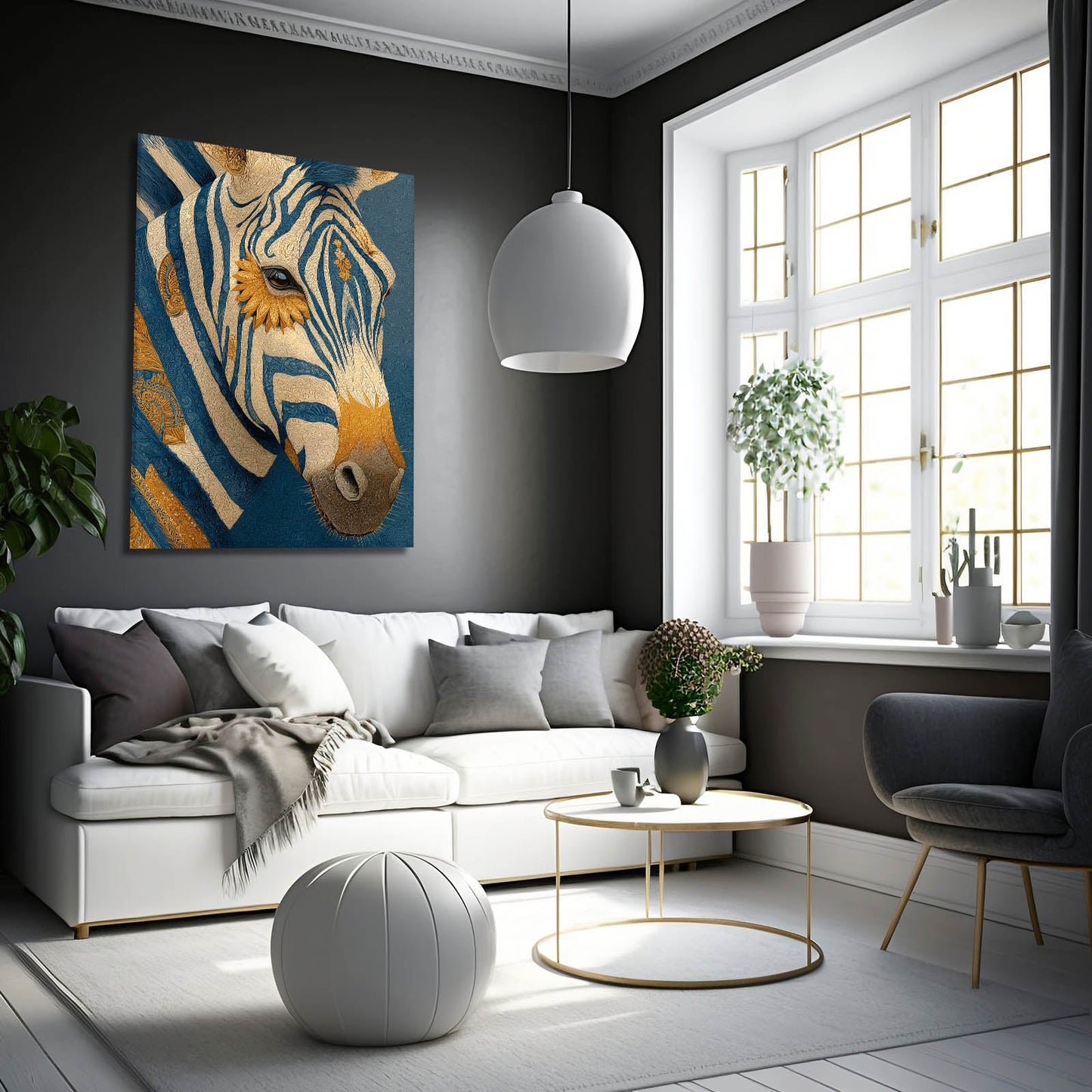 Classic Zebra Prints – styled in a furnished interior