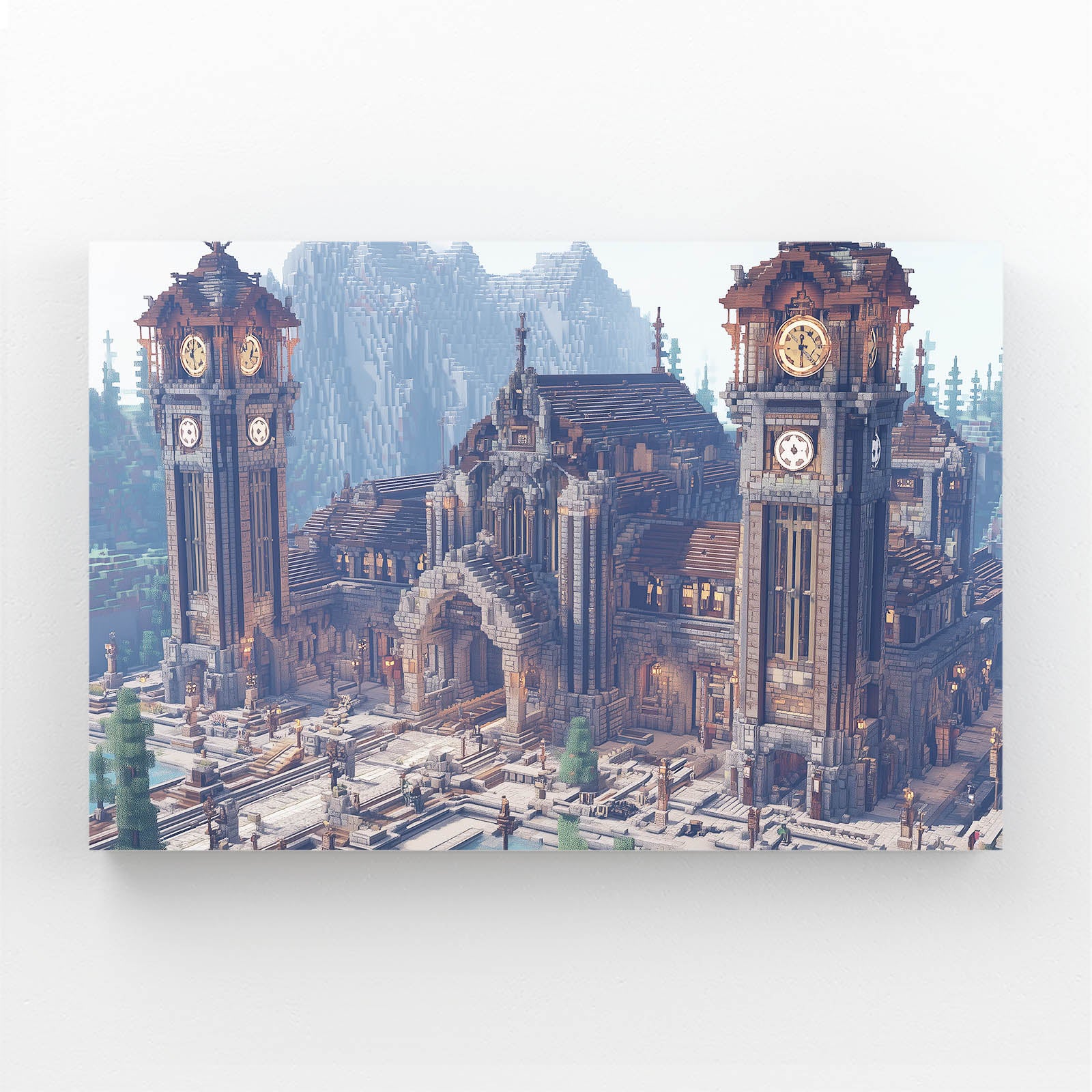Clocktower Steam City Steampunk Art – clocktower steam city steampunk canvas print