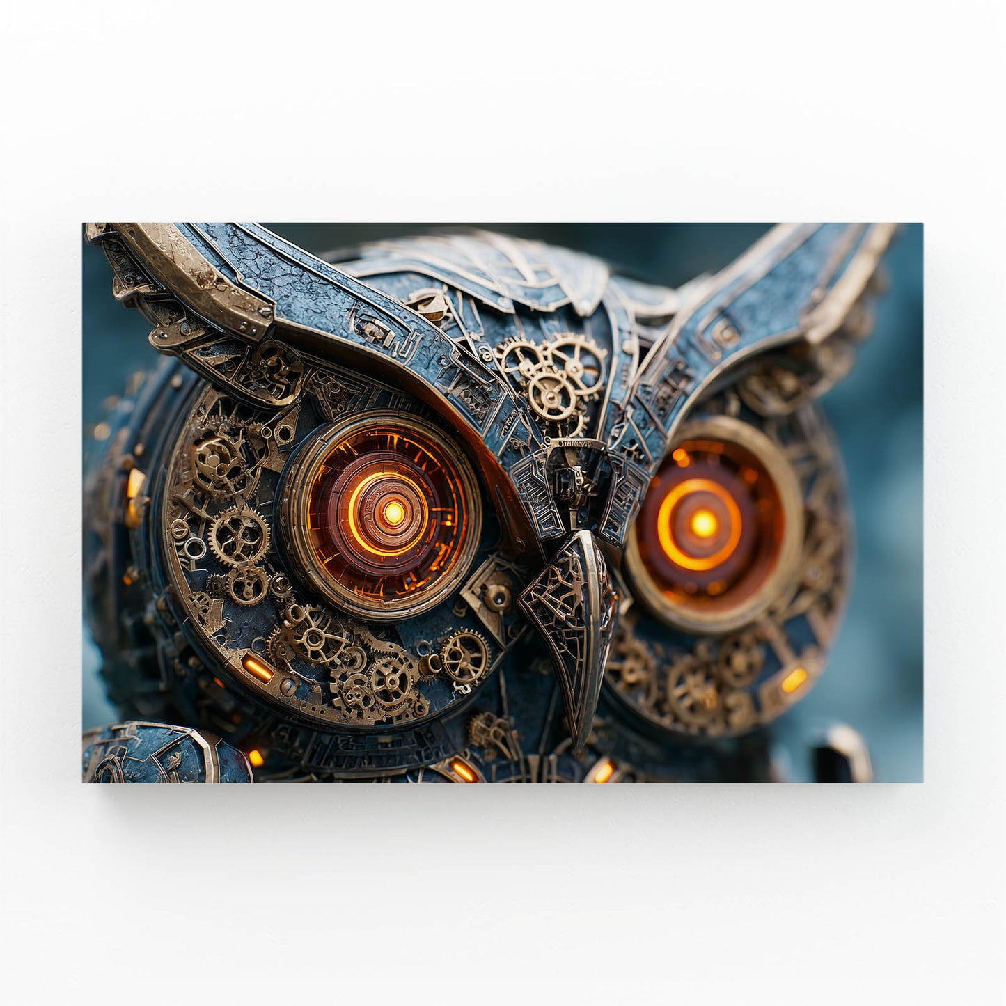 Clockwork Owl Portrait Steampunk Canvas Art – clockwork owl portrait steampunk canvas print