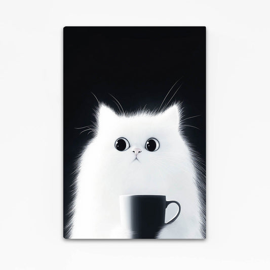 Coffee Stare Cat Wall Art