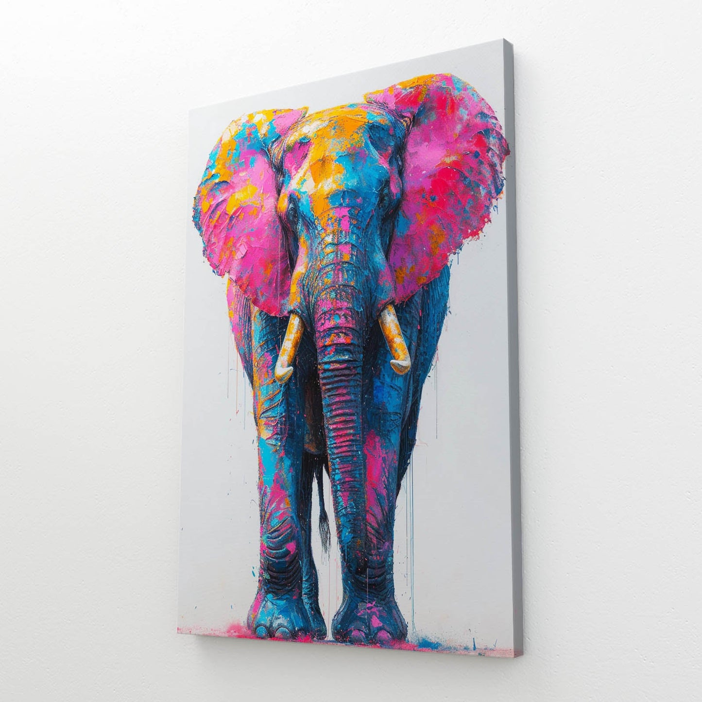 Color Splash Elephant Wall Art