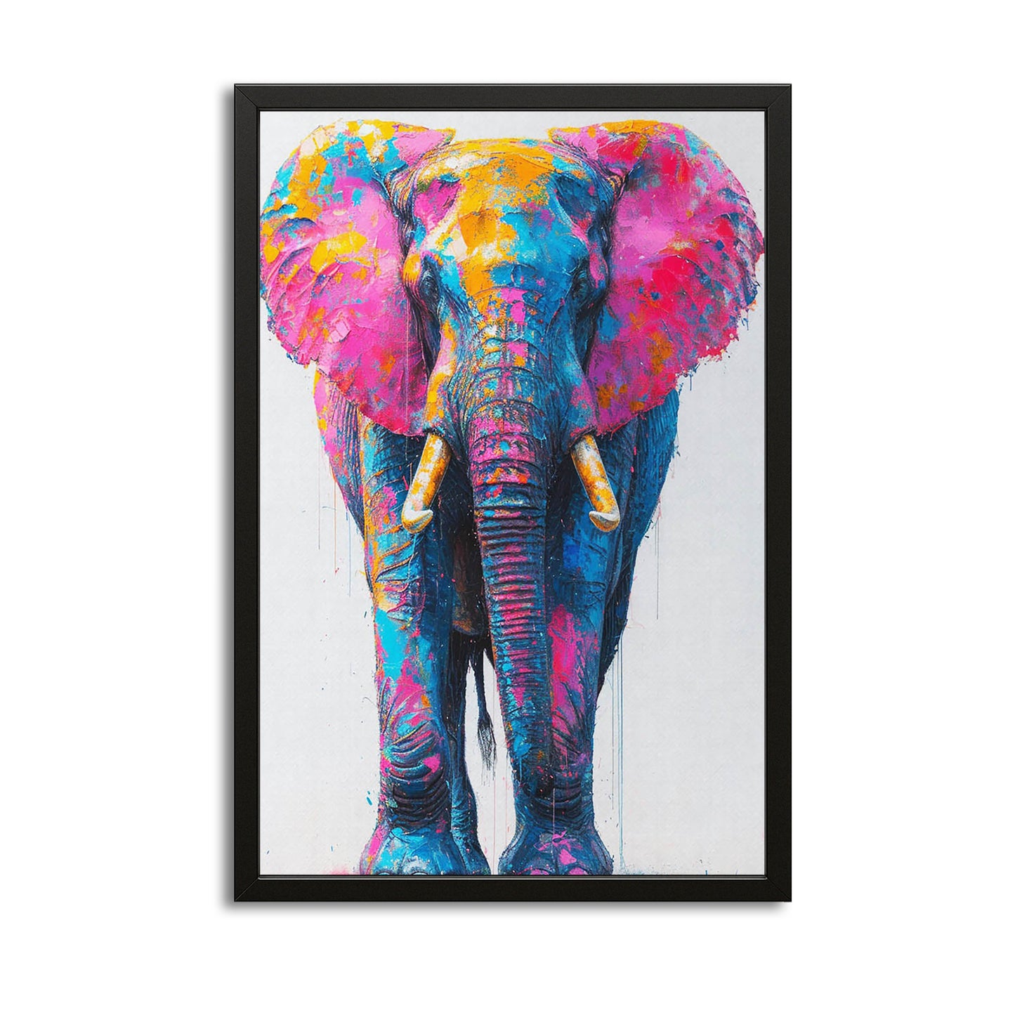 Color Splash Elephant Wall Art