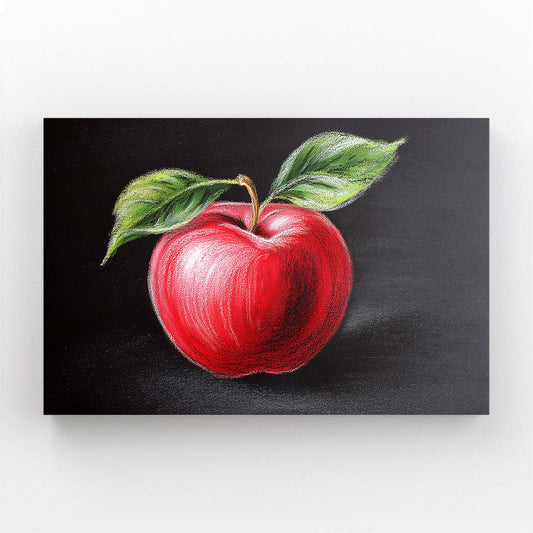 Colored Pencil Red Apple Canvas – colored pencil red apple canvas print
