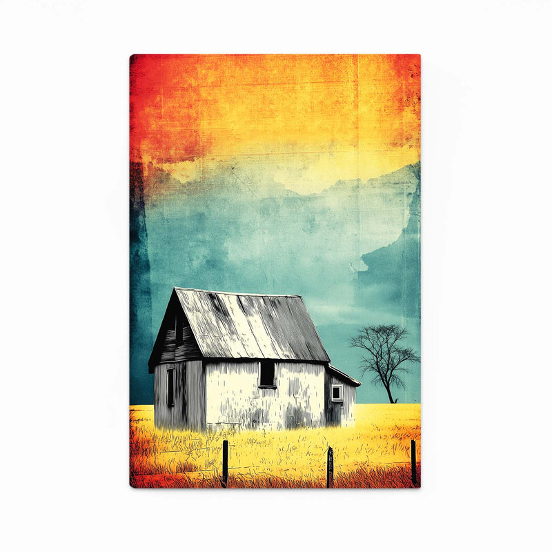 Colorful Barn Sunset Farmhouse Wall Decor – colorful barn sunset farmhouse canvas print