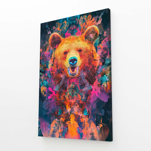 Colorful Bear Wall Art