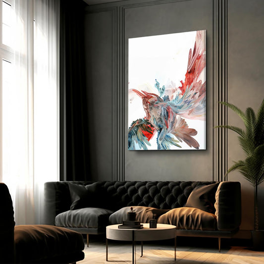 Colorful Boho Wall Art — abstract canvas print in white tones, view 3