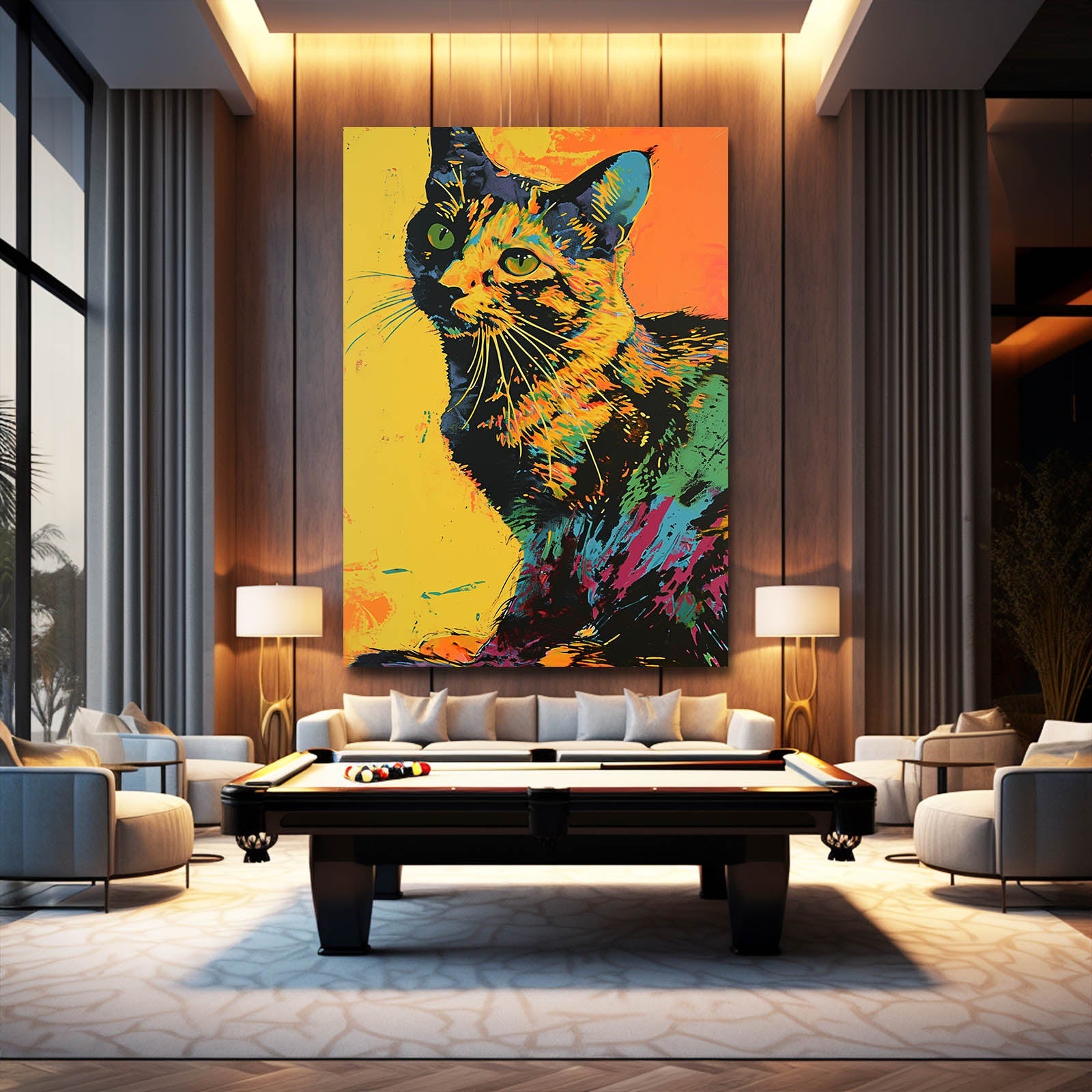 Colorful Cat Artwork