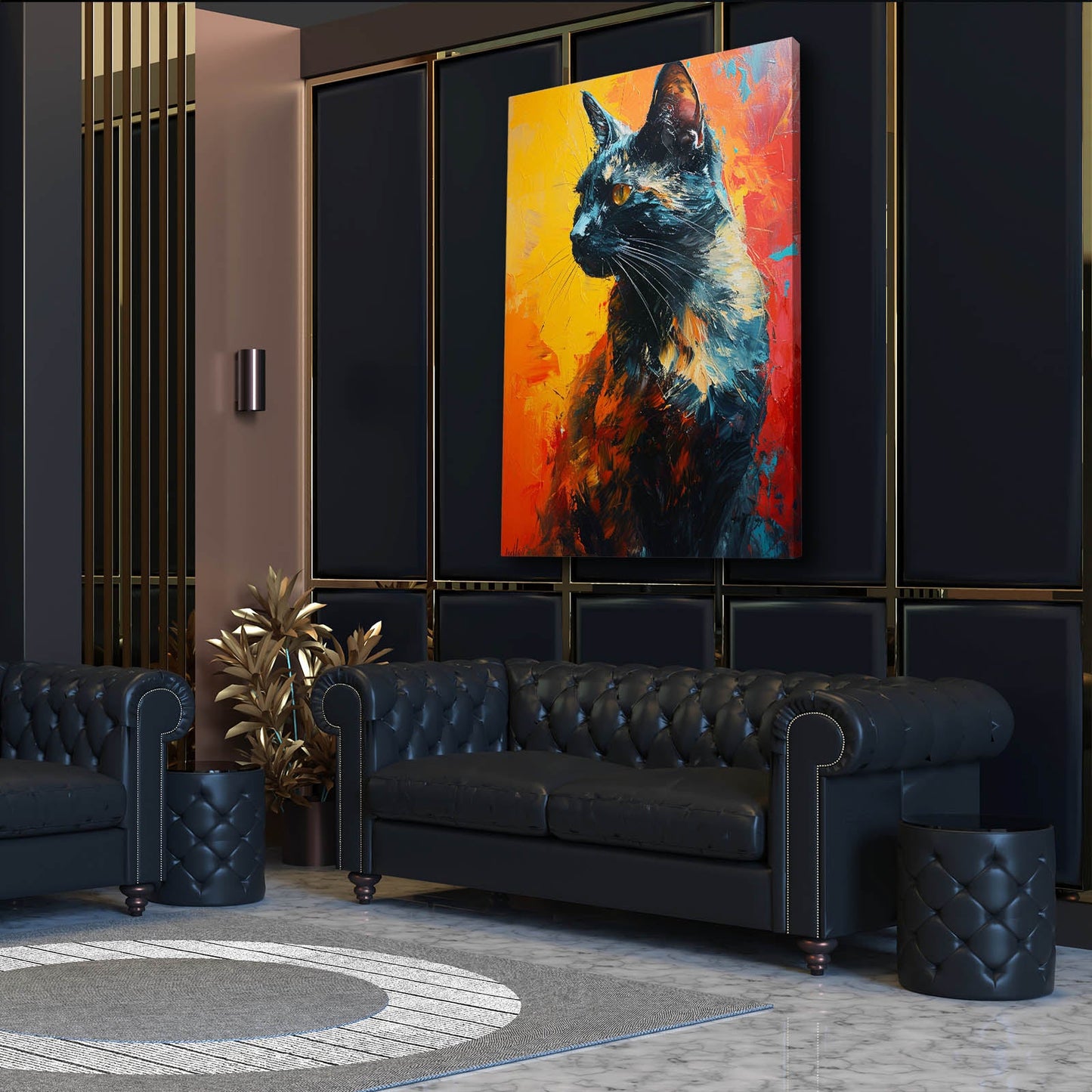 Colorful Cat Wall Art