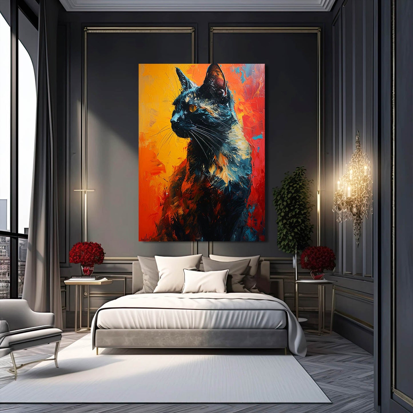 Colorful Cat Wall Art