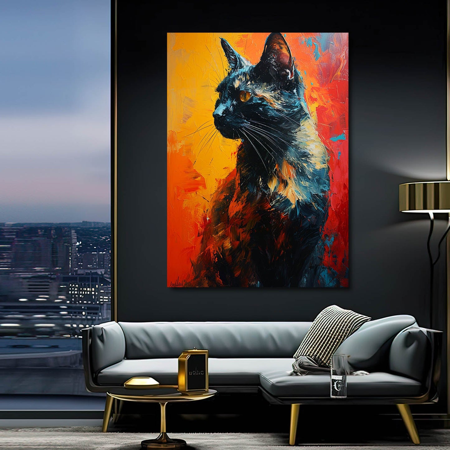 Colorful Cat Wall Art