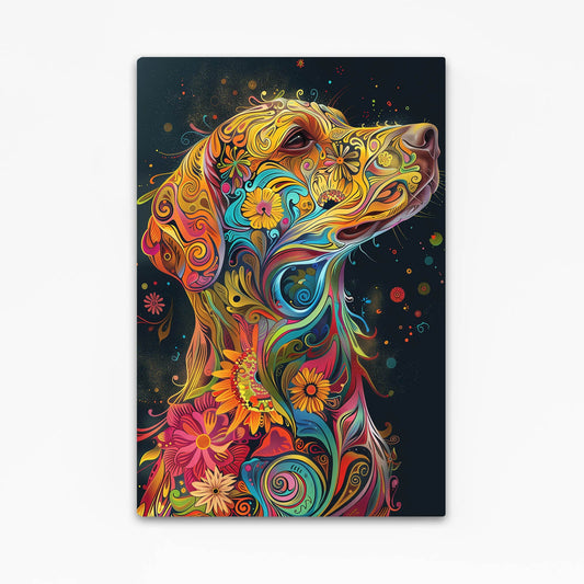 Colorful Dog Canvas Art