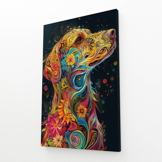Colorful Dog Canvas Art