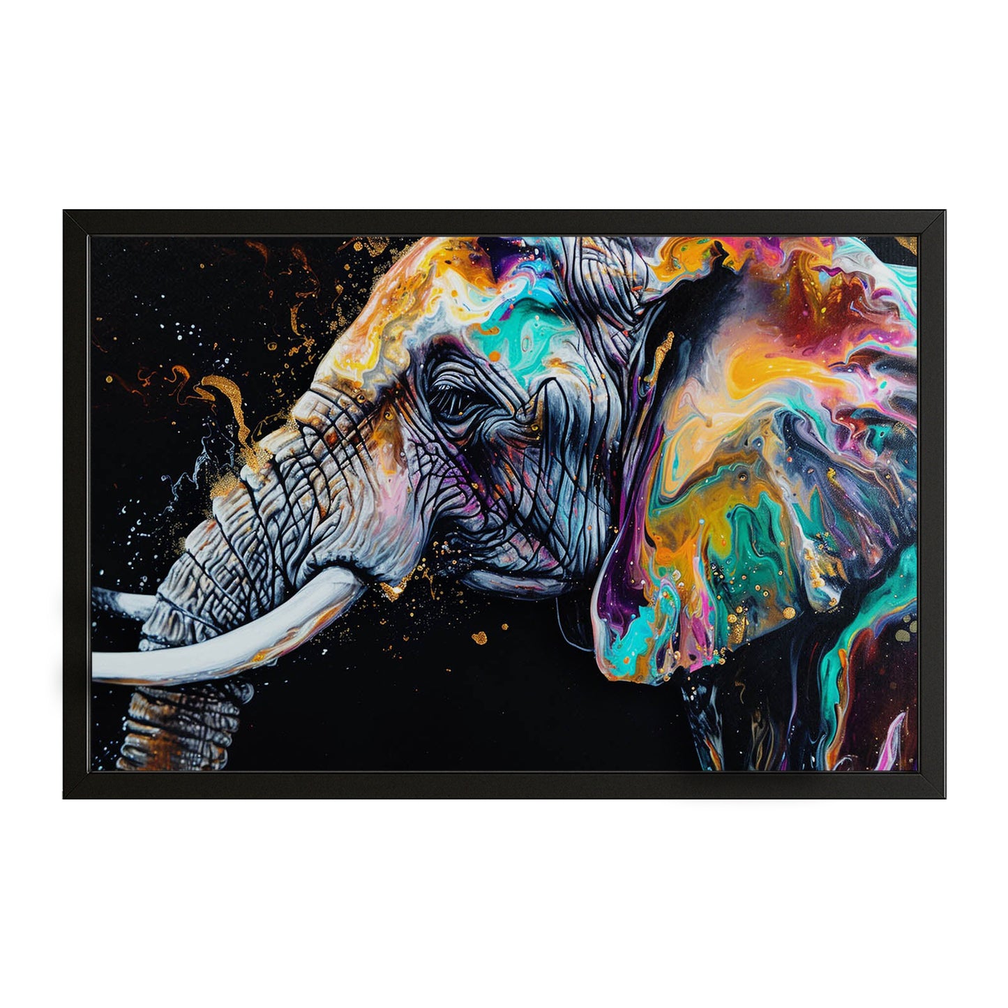 Colorful Elephant Wall Art