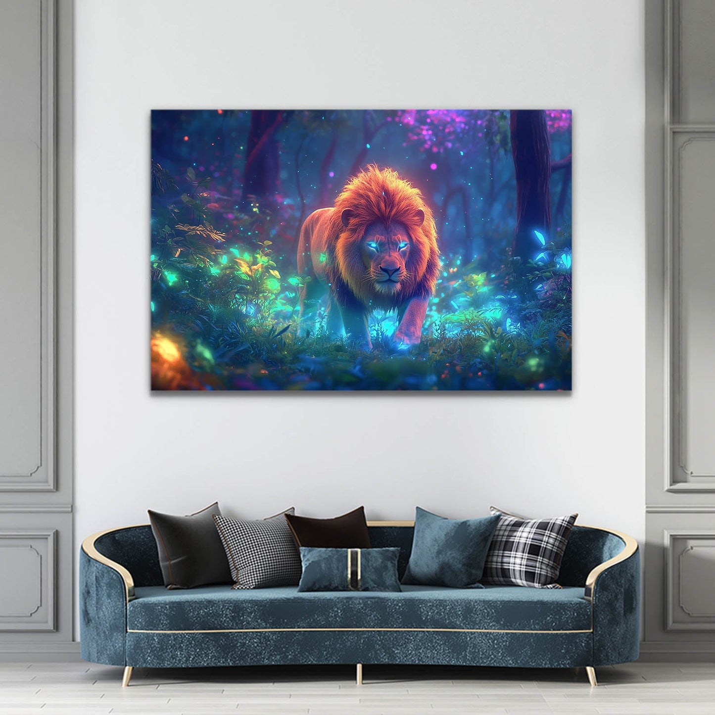 Colorful Fantasy Lion Art
