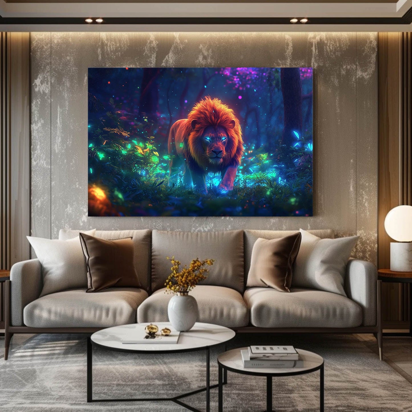 Colorful Fantasy Lion Art