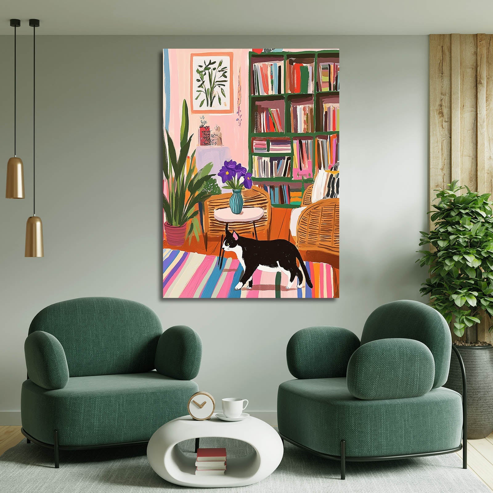 Colorful Haven Cat Wall Art
