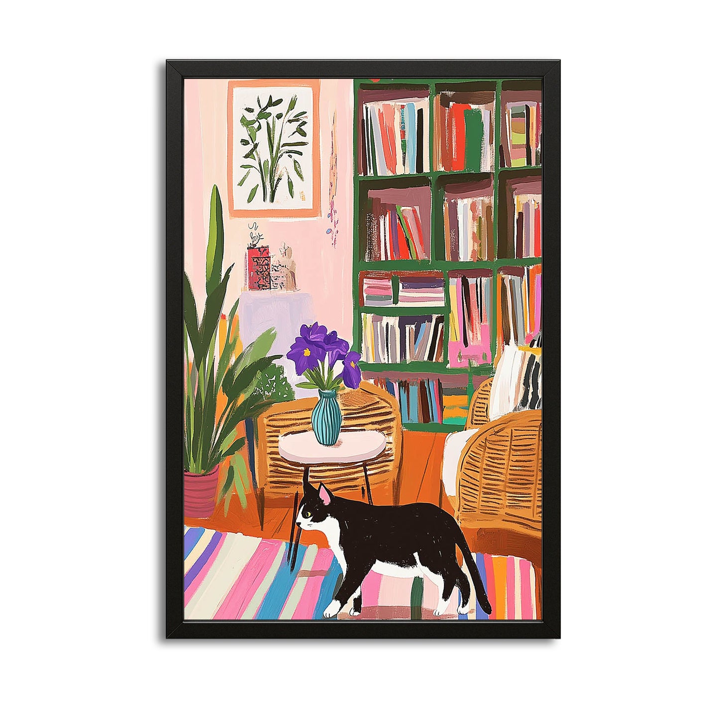 Colorful Haven Cat Wall Art
