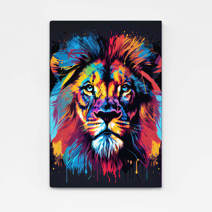Colorful Lion Canvas