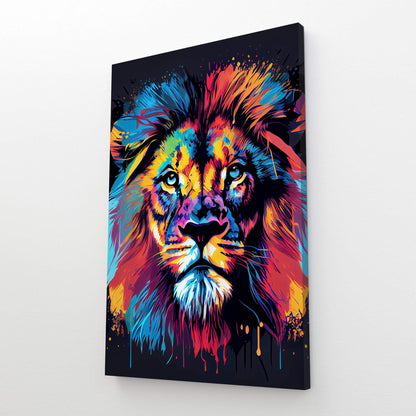 Colorful Lion Canvas