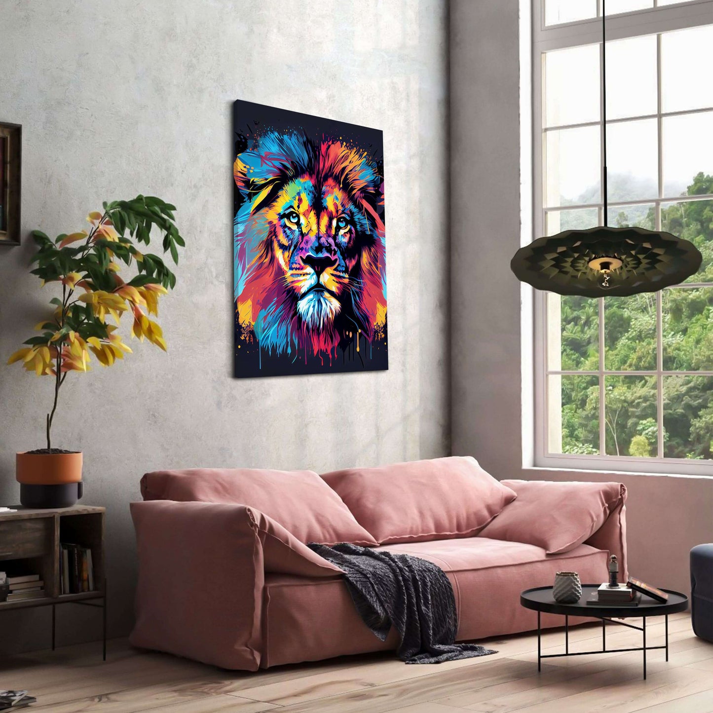 Colorful Lion Canvas