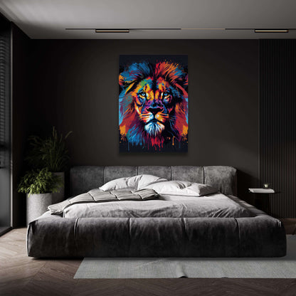 Colorful Lion Canvas
