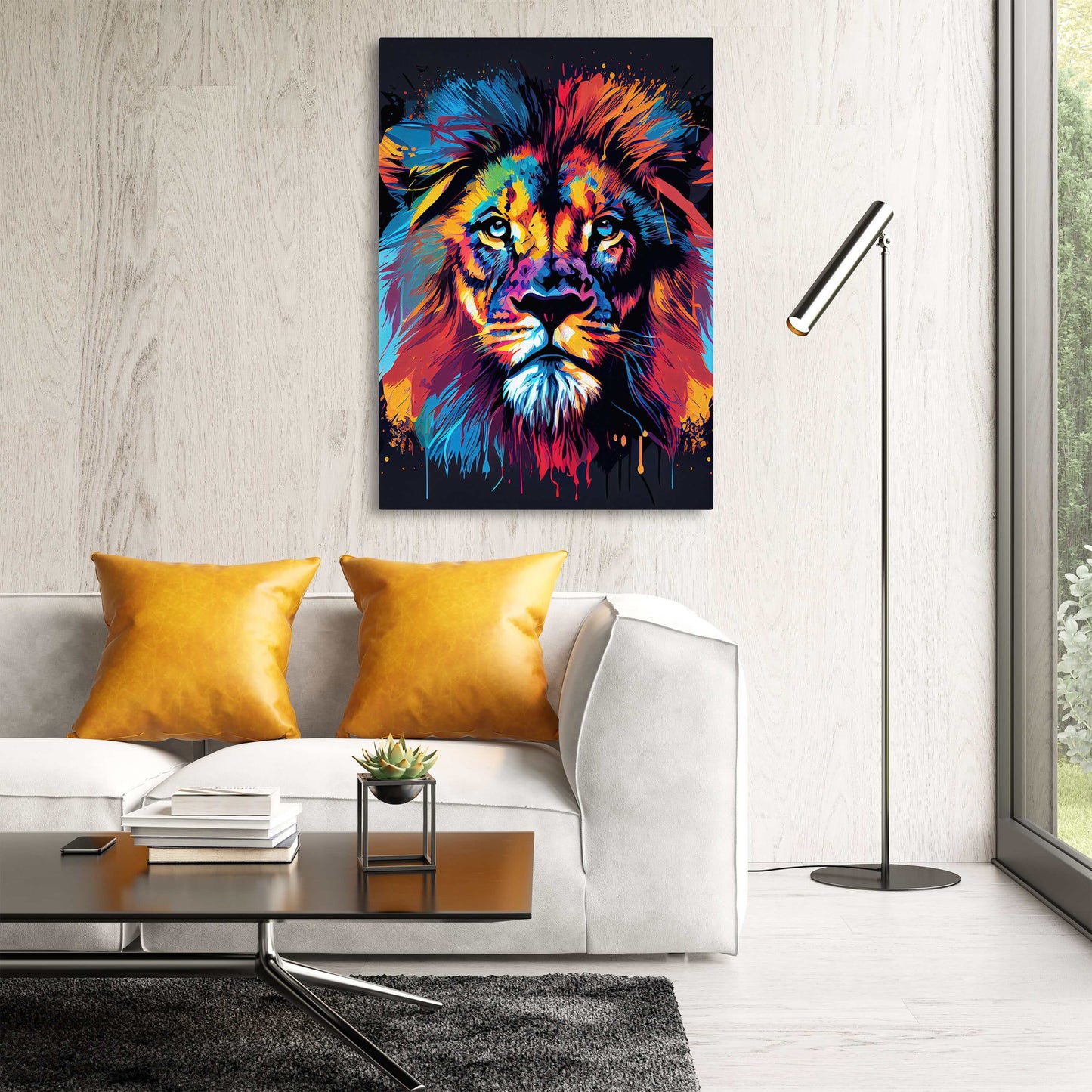 Colorful Lion Canvas