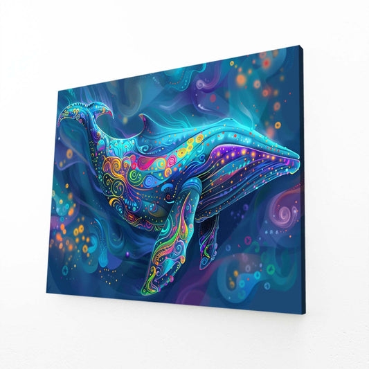 Colorful Mystical Whale Art