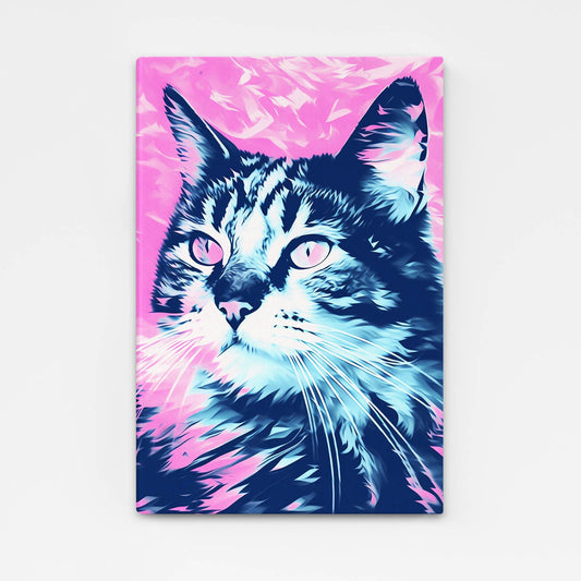 Colorful Pop Wall Art Cat