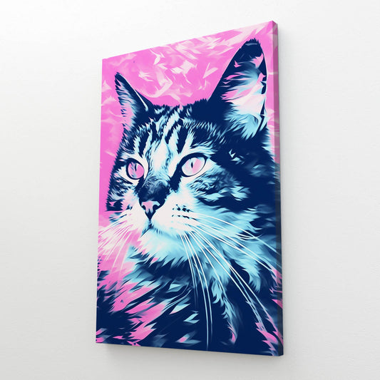 Colorful Pop Wall Art Cat