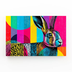 Colorful Rabbit Canvas Art