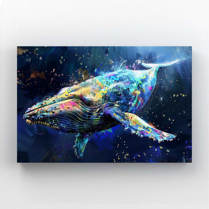 Colorful Space Whale Art