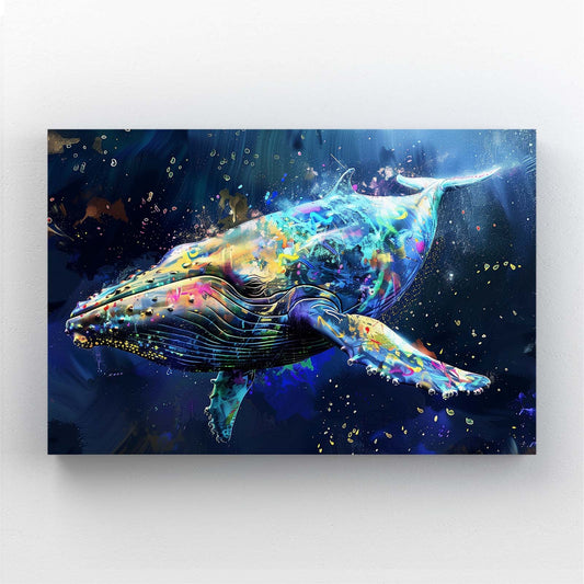 Colorful Space Whale Art