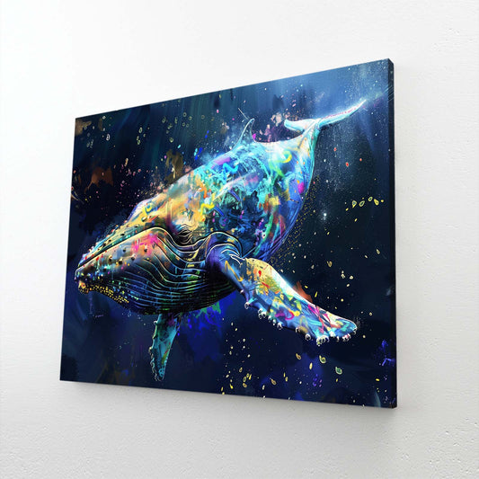 Colorful Space Whale Art
