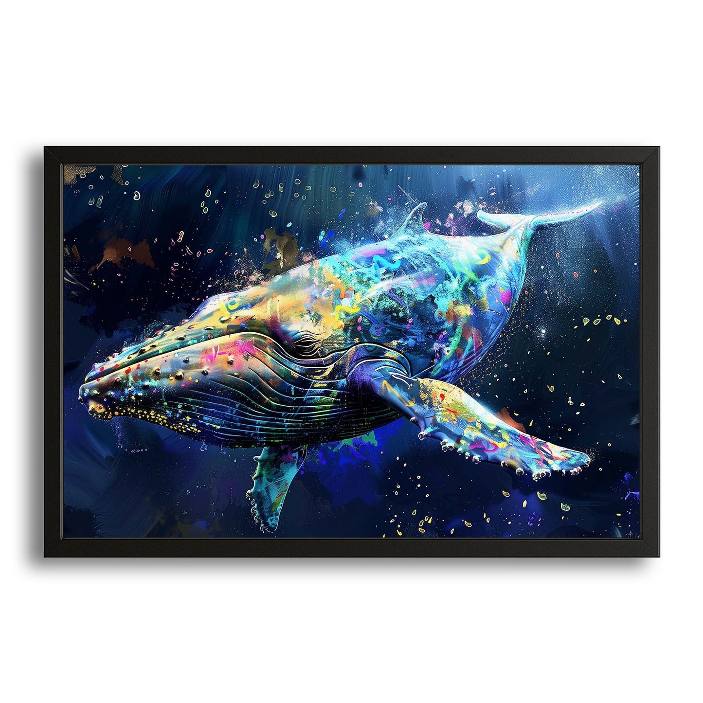 Colorful Space Whale Art