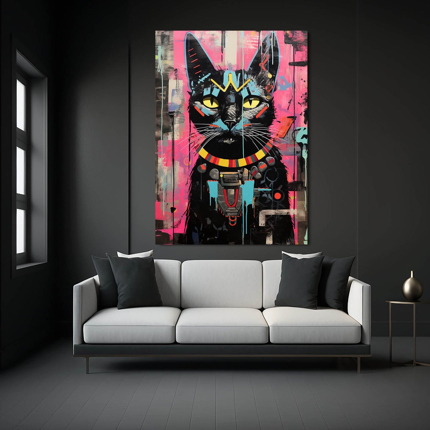 Colorful Style Cat Wall Art