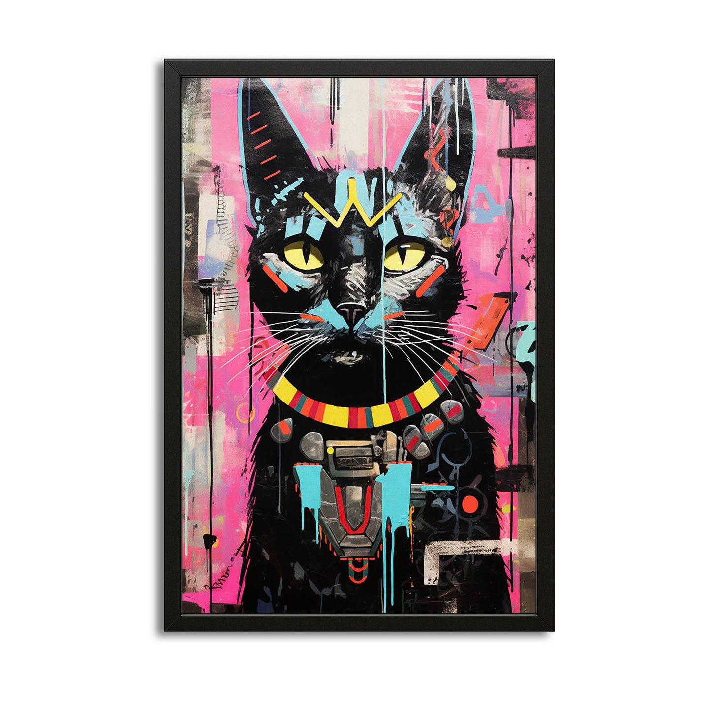 Colorful Style Cat Wall Art