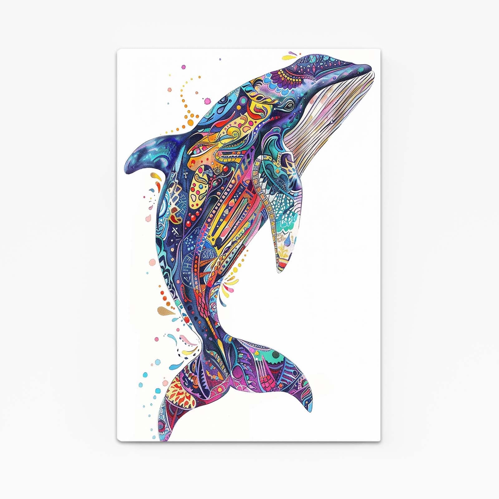 Colorful Whale Art