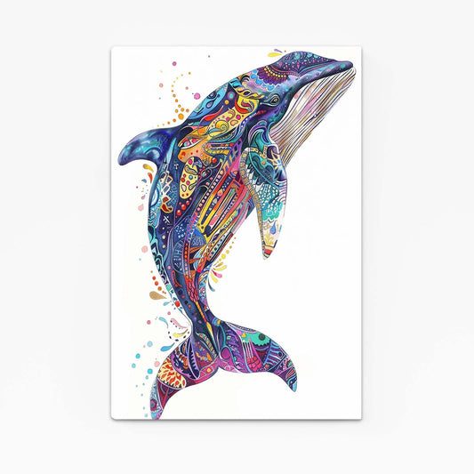 Colorful Whale Art